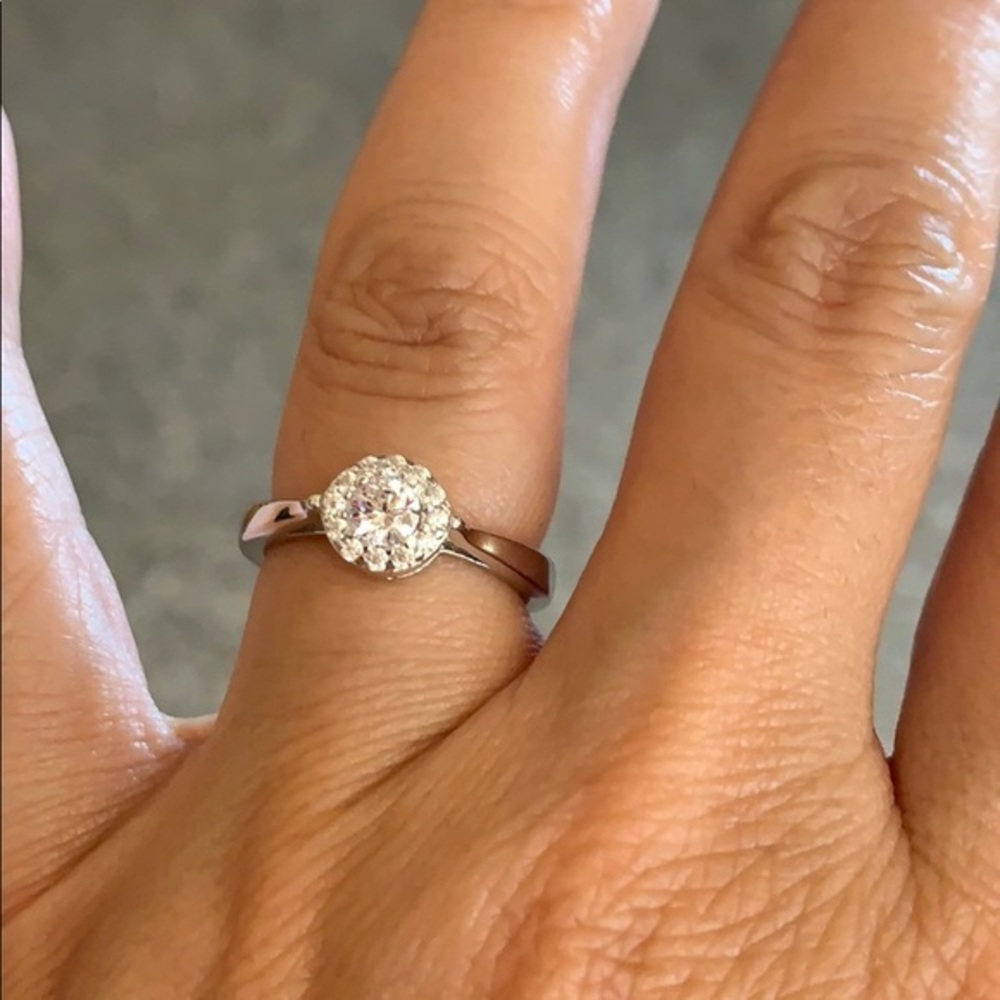 Sterling Silver Engagement Ring Promise Ring